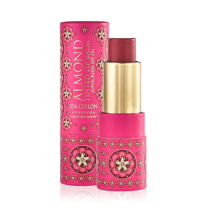 Almond Tinted Lip Balm - Orchid SPF 15+ - Spa Ceylon Sri Lanka