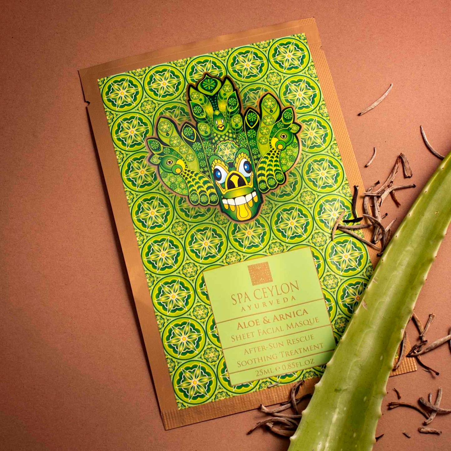 Aloe & Arnica - Sheet Facial Masque - After Sun Rescue Soothing Treatment - Spa Ceylon Sri Lanka