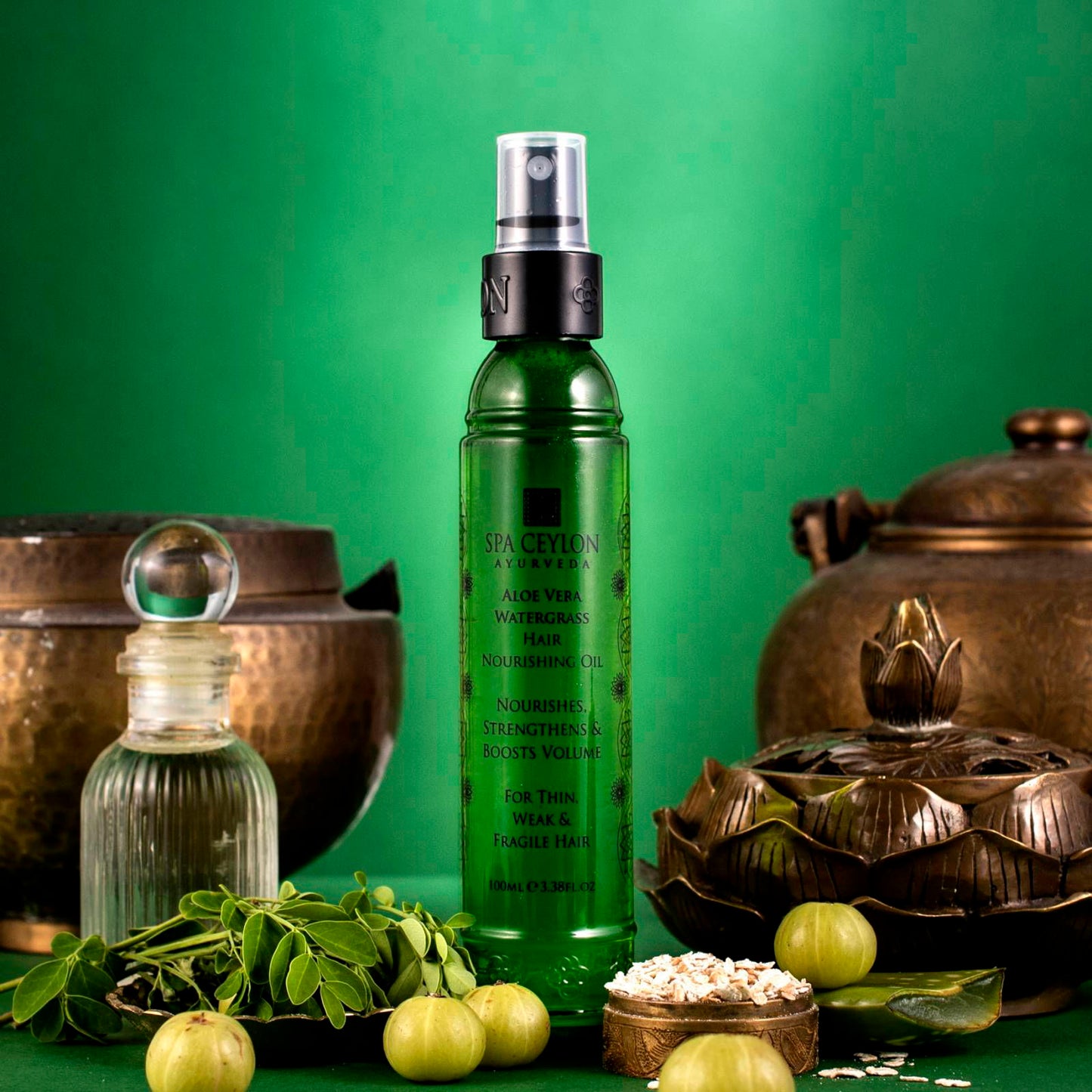 Aloe Vera Watergrass -Hair Nourishing Oil 100ml - Spa Ceylon Sri Lanka