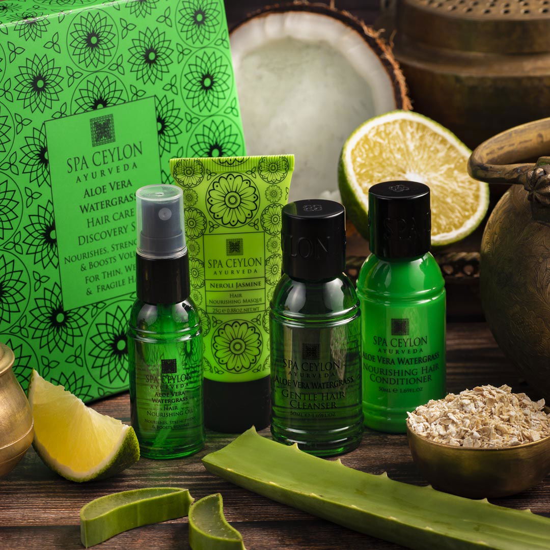 Aloe Vera Watergrass - Hair Care Discovery Set - Spa Ceylon Sri Lanka