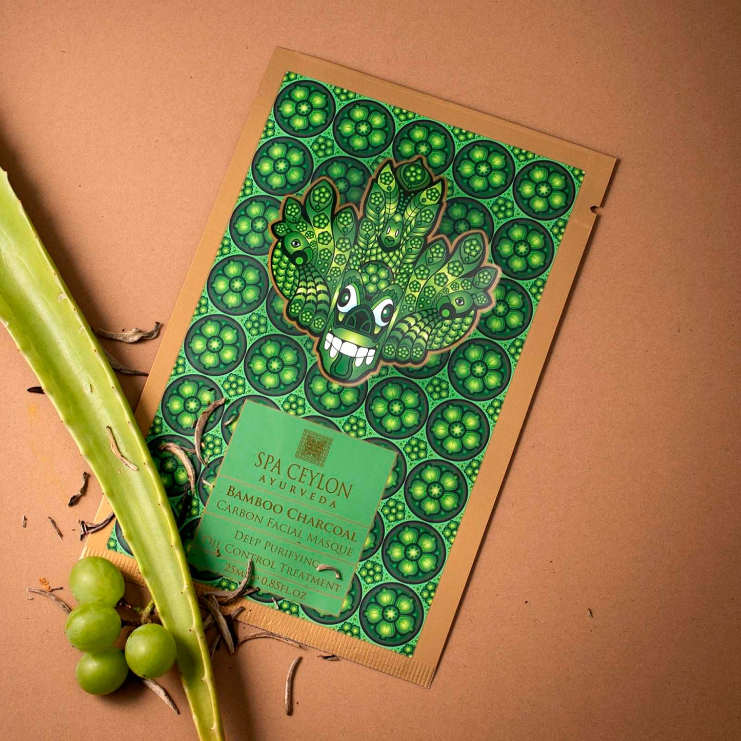 Bamboo Charcoal - Carbon Facial Masque - Deep Purifying Oil Control Treatment - Spa Ceylon Sri Lanka