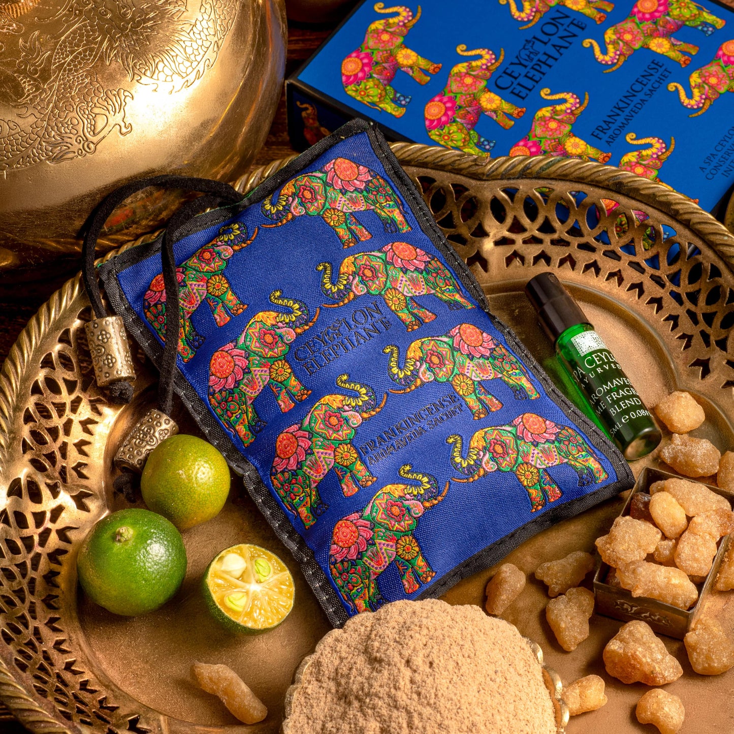 Ceylon Frankincense Kay Lime - Elephant Aromaveda Sachet