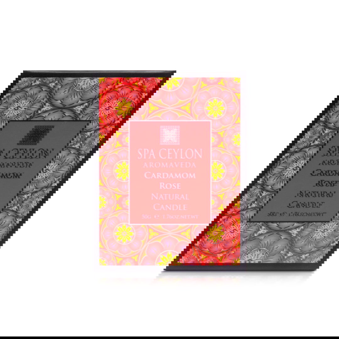 Cardamom Rose - Natural Candle 50g - Spa Ceylon Sri Lanka