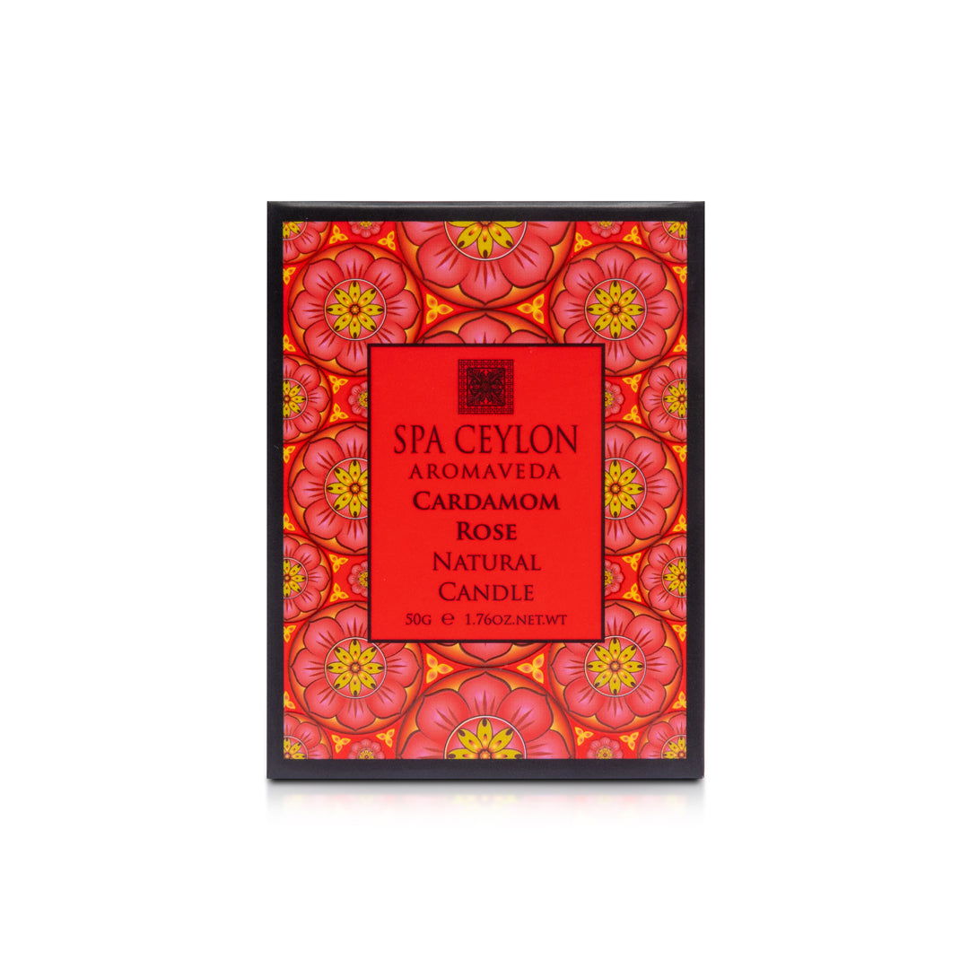 Cardamom Rose - Natural Candle 50g - Spa Ceylon Sri Lanka