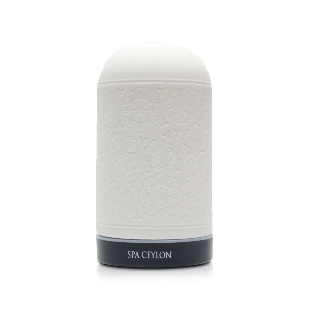 Ceramic Wellness Pod (Floral Garden) with  Black Base 100ml - Spa Ceylon Sri Lanka