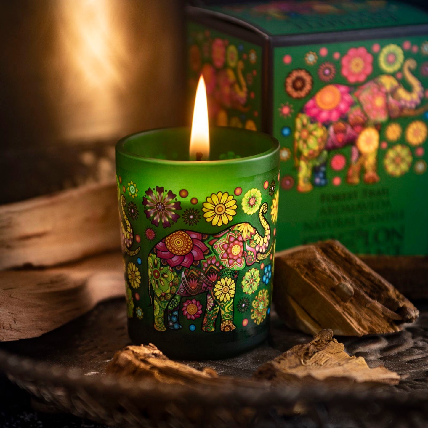 Ceylon Elephant - Forest Trail - Aromaveda Natural Candle - 50g - Spa Ceylon Sri Lanka