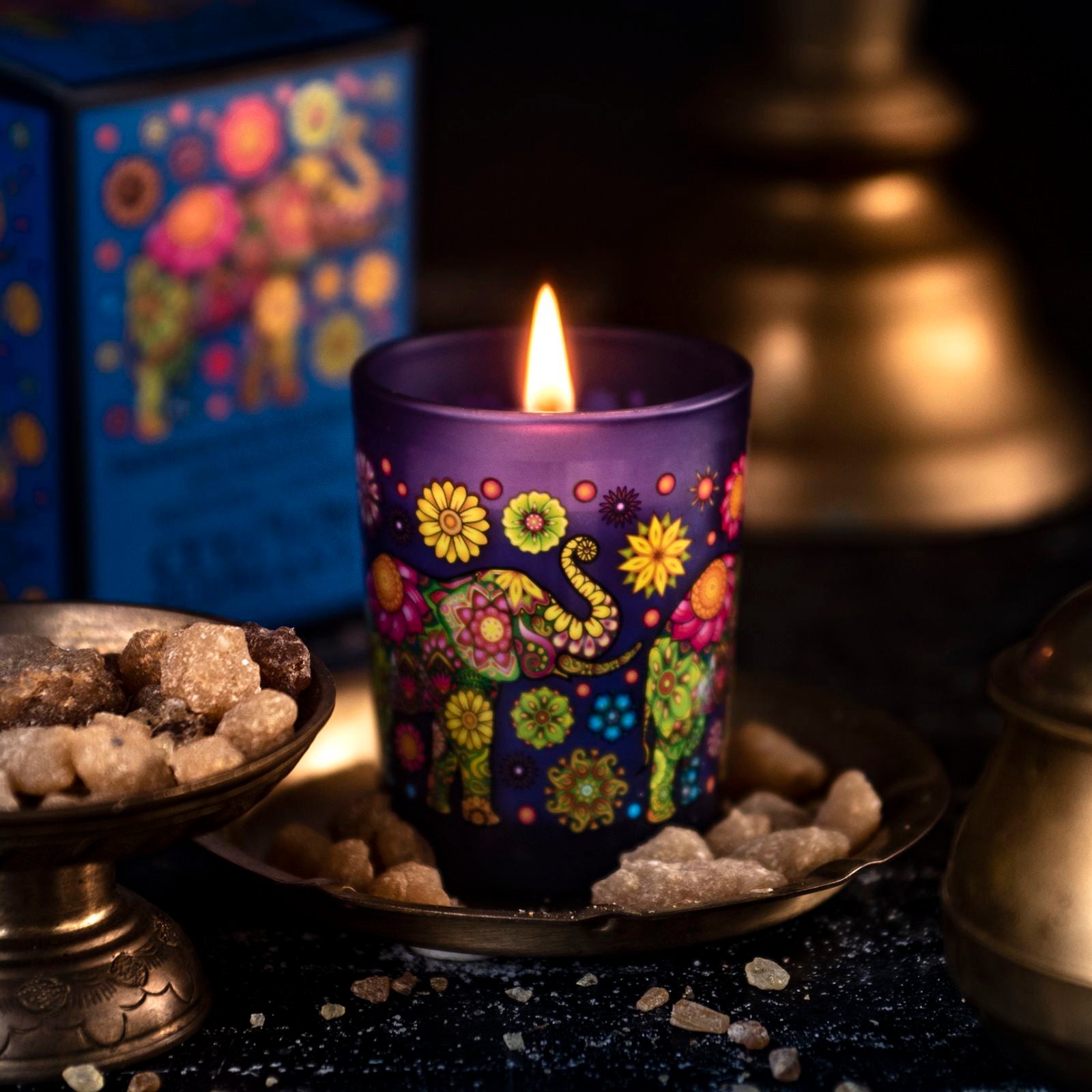 Ceylon Elephant Frankincense Kay Lime - Aromaveda Natural Candle 50g - Spa Ceylon Sri Lanka