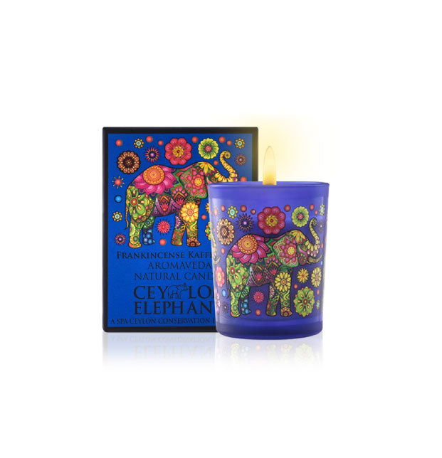 Ceylon Elephant Frankincense Kay Lime - Aromaveda Natural Candle 50g - Spa Ceylon Sri Lanka