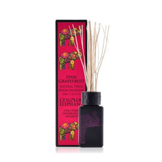 Ceylon Elephant Pink Grapefruit - Natural Twig Room Aromizer - Spa Ceylon Sri Lanka