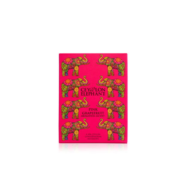 Ceylon Pink Grapefruit - Elephant Aromaveda Sachet - Spa Ceylon Sri Lanka