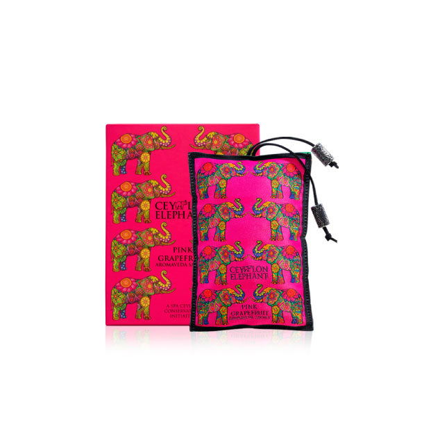 Ceylon Pink Grapefruit - Elephant Aromaveda Sachet - Spa Ceylon Sri Lanka