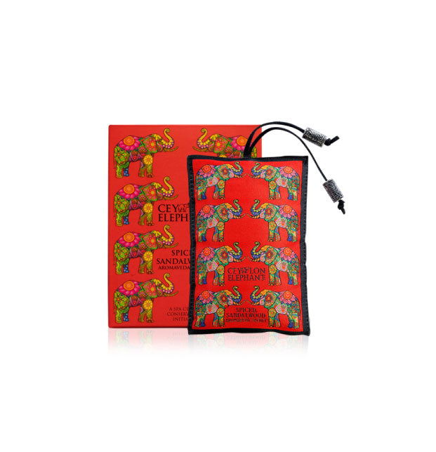 Ceylon Spiced Sandalwood - Elephant Aromaveda Sachet - Spa Ceylon Sri Lanka