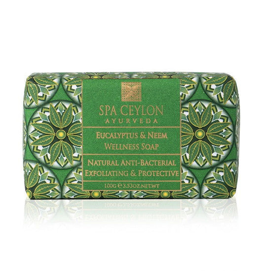 Eucalyptus & Neem - Anti-Bacterial Exfoliating Wellness Soap 100g - Spa Ceylon Sri Lanka
