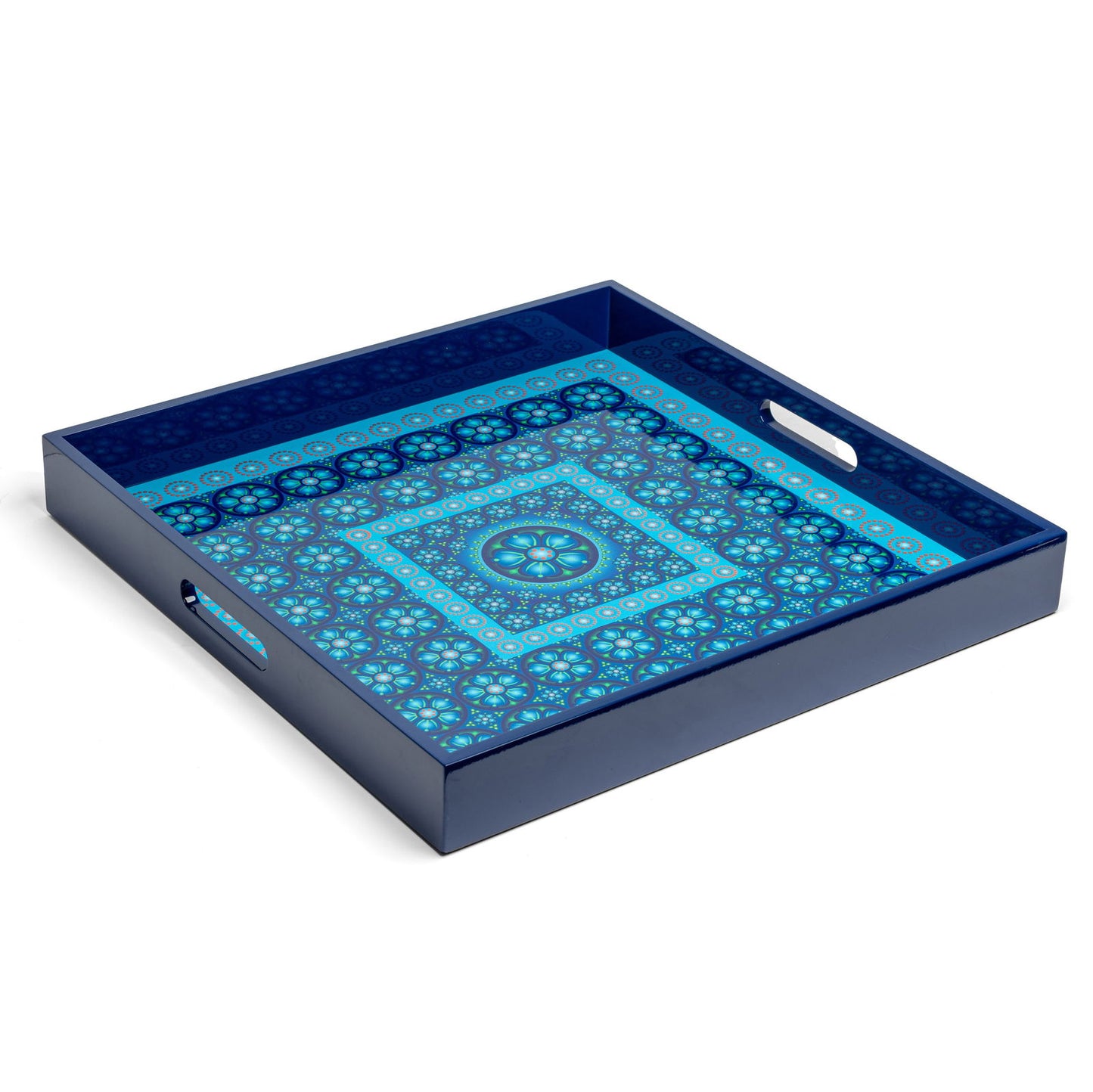 Frankincense Kay Lime Lacquerware Square Tray B 45cmL x 45cmW x 5.5cmH - Spa Ceylon Sri Lanka