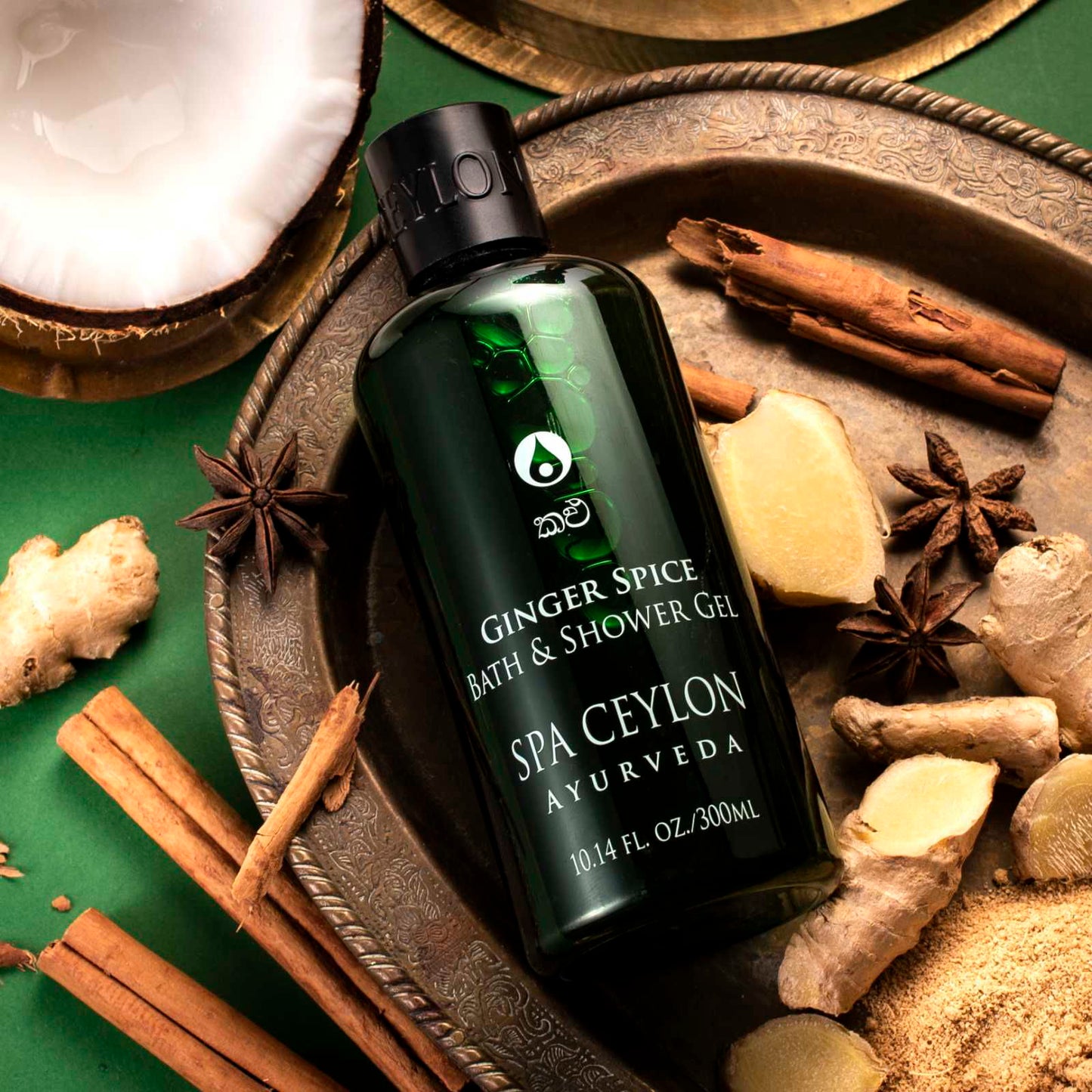 Ginger Spice - Bath & Shower Gel 300ml - Spa Ceylon Sri Lanka