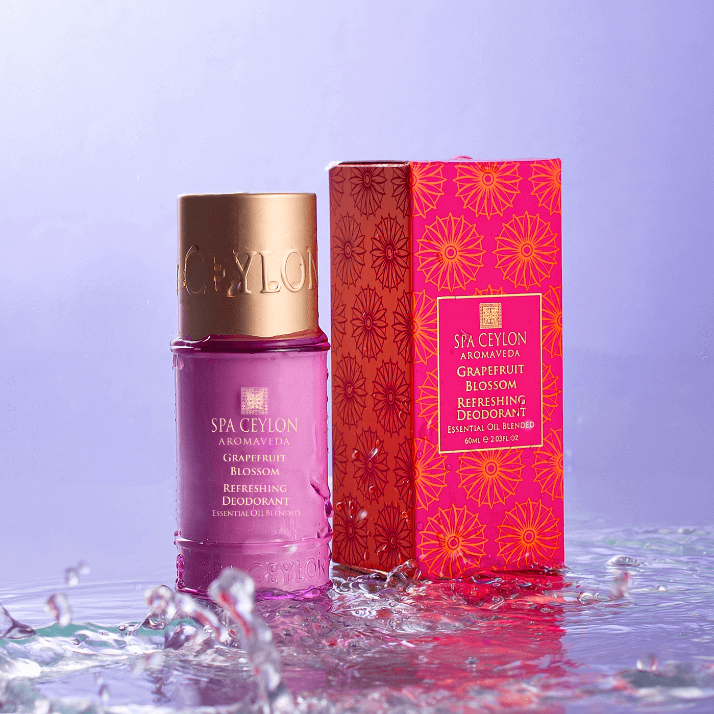 Grapefruit Blossom - Eau de Ceylon - Refreshing Deodorant - 60ml - Spa Ceylon Sri Lanka