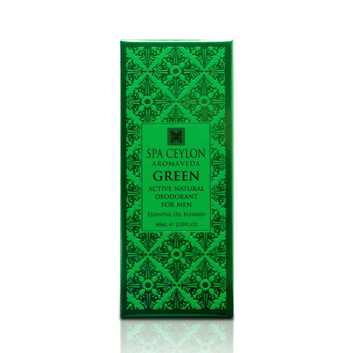 Green - Active Natural Deodorant for Men - 60ml - Spa Ceylon Sri Lanka