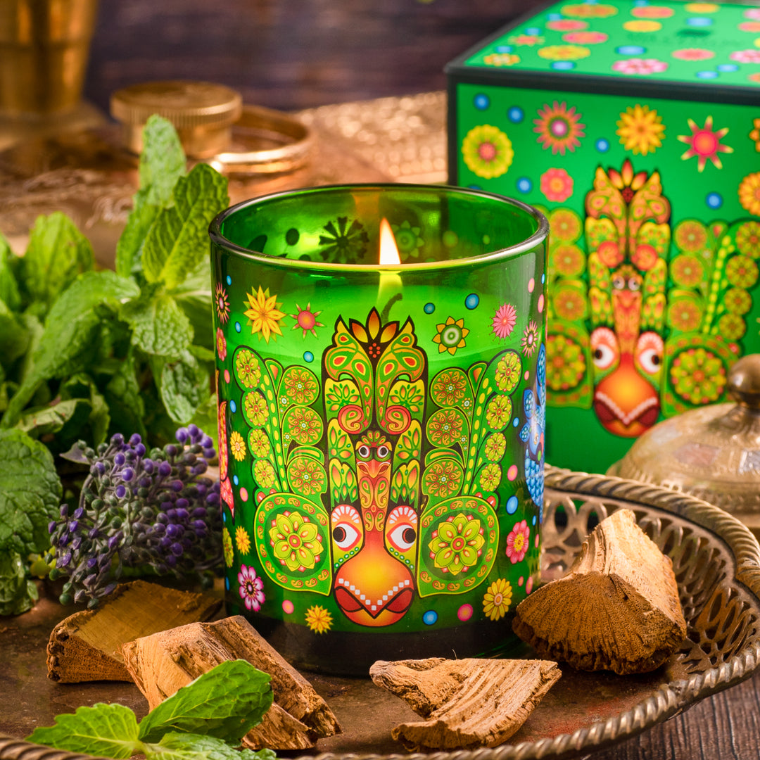 Mask Island Jungle Mint - Aromaveda Natural Candle 200g
