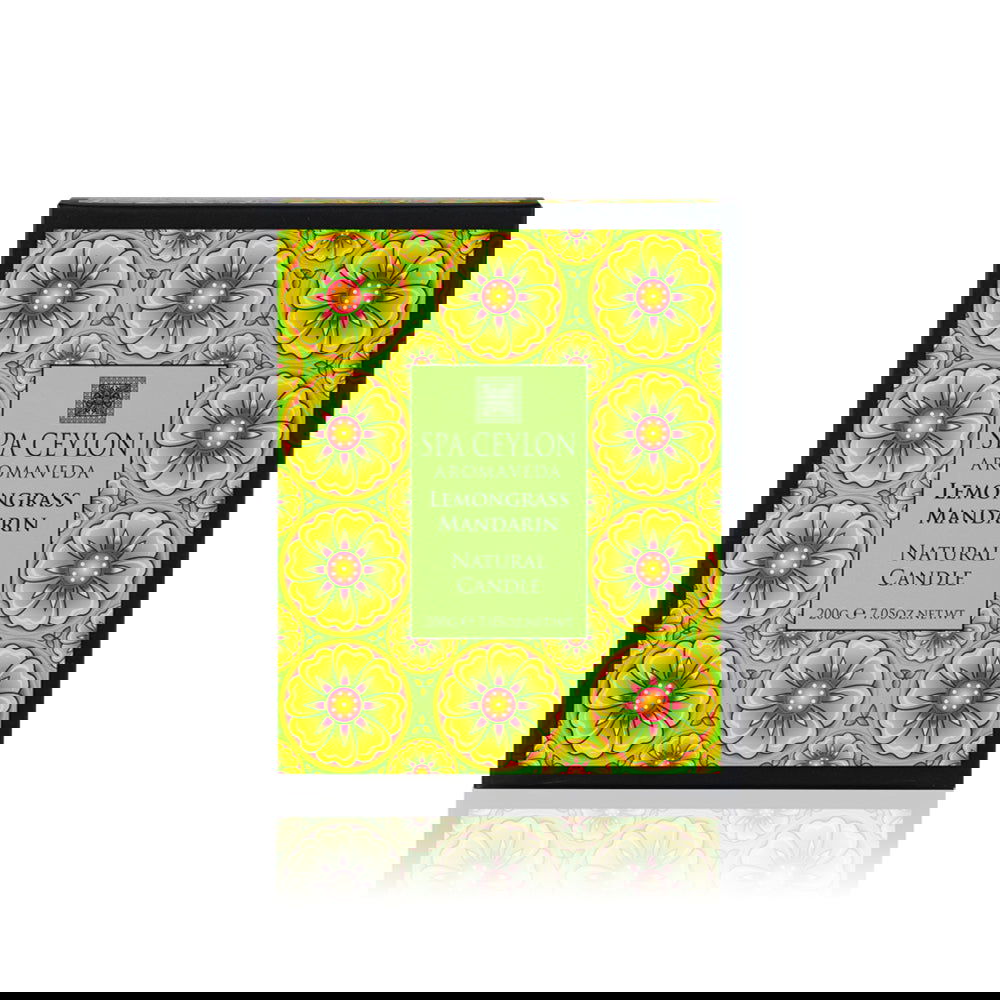 Lemongrass Mandarin - Natural Candle - 200g - Spa Ceylon Sri Lanka