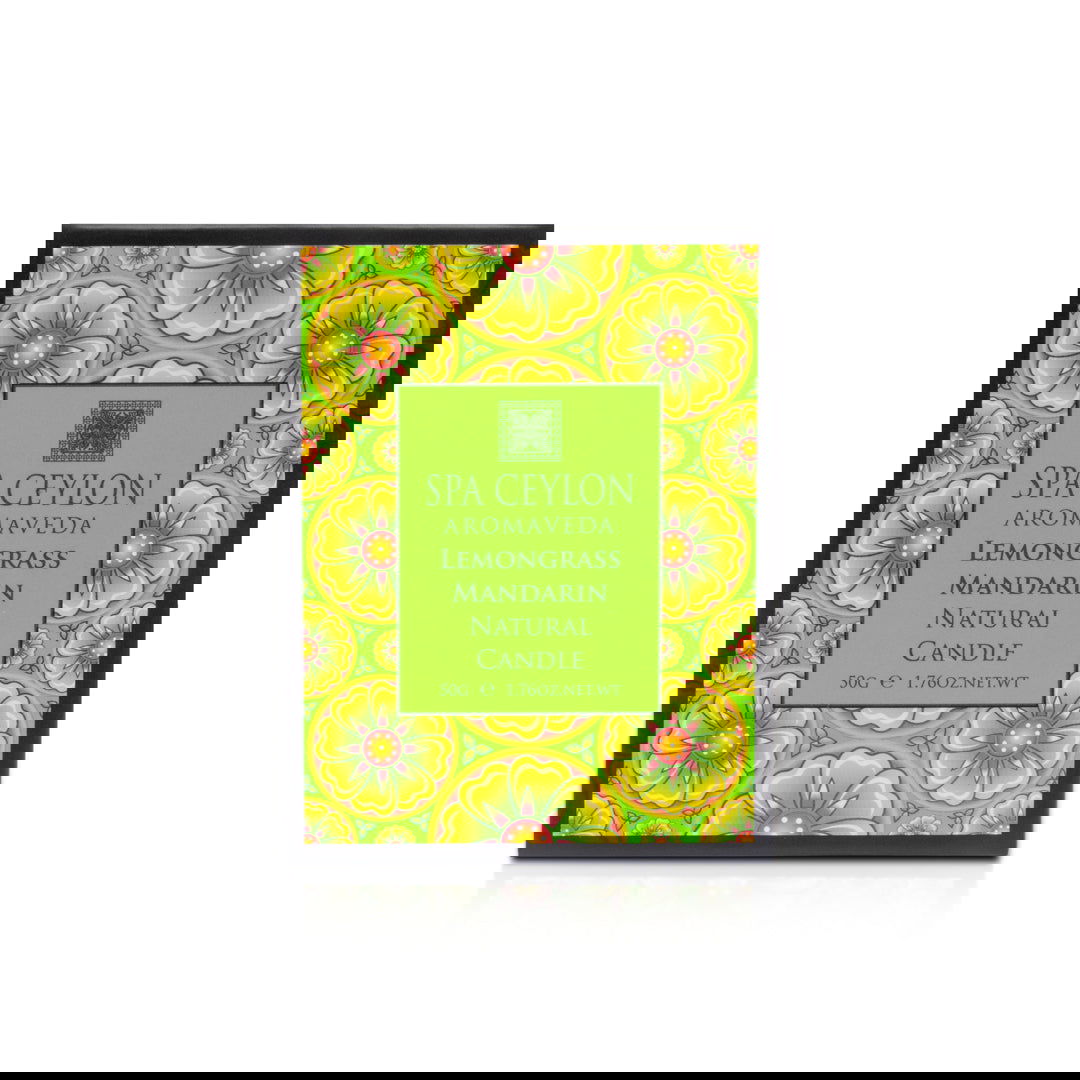 Lemongrass Mandarin - Natural Candle 50g - Spa Ceylon Sri Lanka