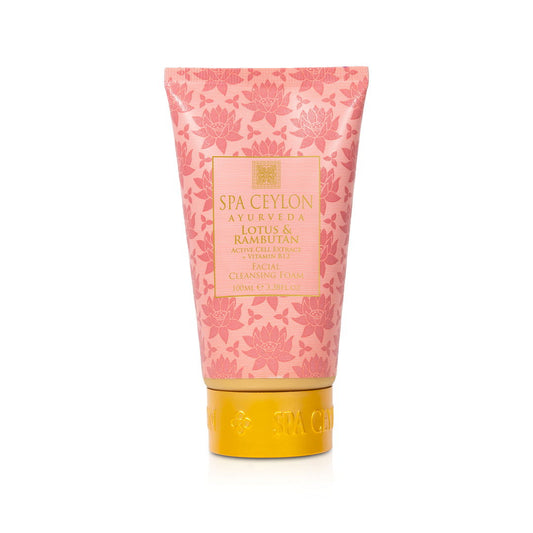 Lotus & Rambutan - Active Cell Extract + Vitamin B12 - Facial Cleansing Foam 100ml - Spa Ceylon Sri Lanka