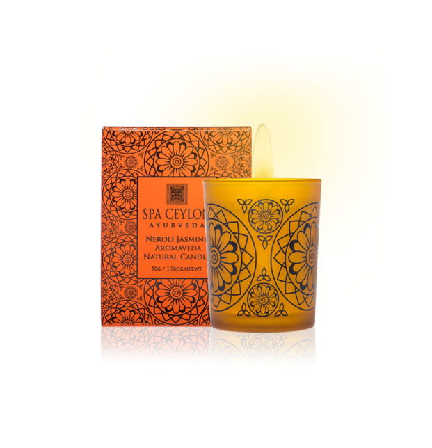 Neroli Jasmine - Aromaveda Natural Candle 50g - Spa Ceylon Sri Lanka