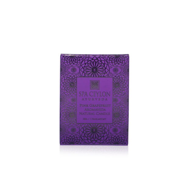 Pink Grapefruit - Aromaveda Natural Candle 50g - Spa Ceylon Sri Lanka