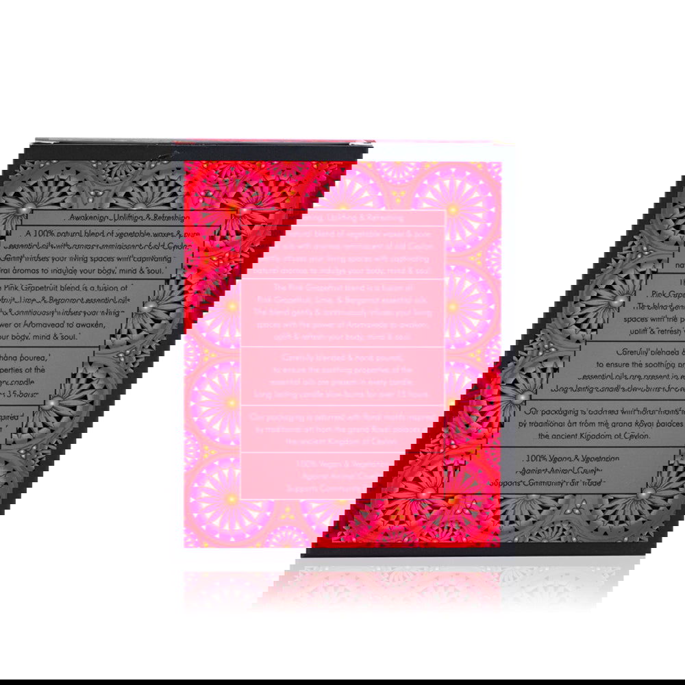 Pink Grapefruit - Natural Candle - 200g - Spa Ceylon Sri Lanka