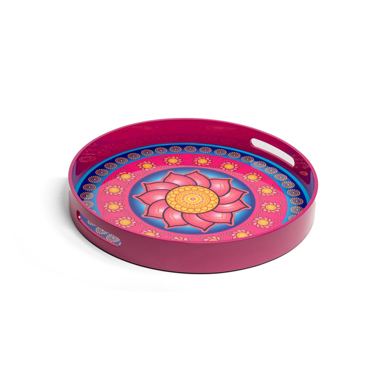 Royal Lotus Lacquerware Circle Tray A 35cmD x 5.5cmH - Spa Ceylon Sri Lanka