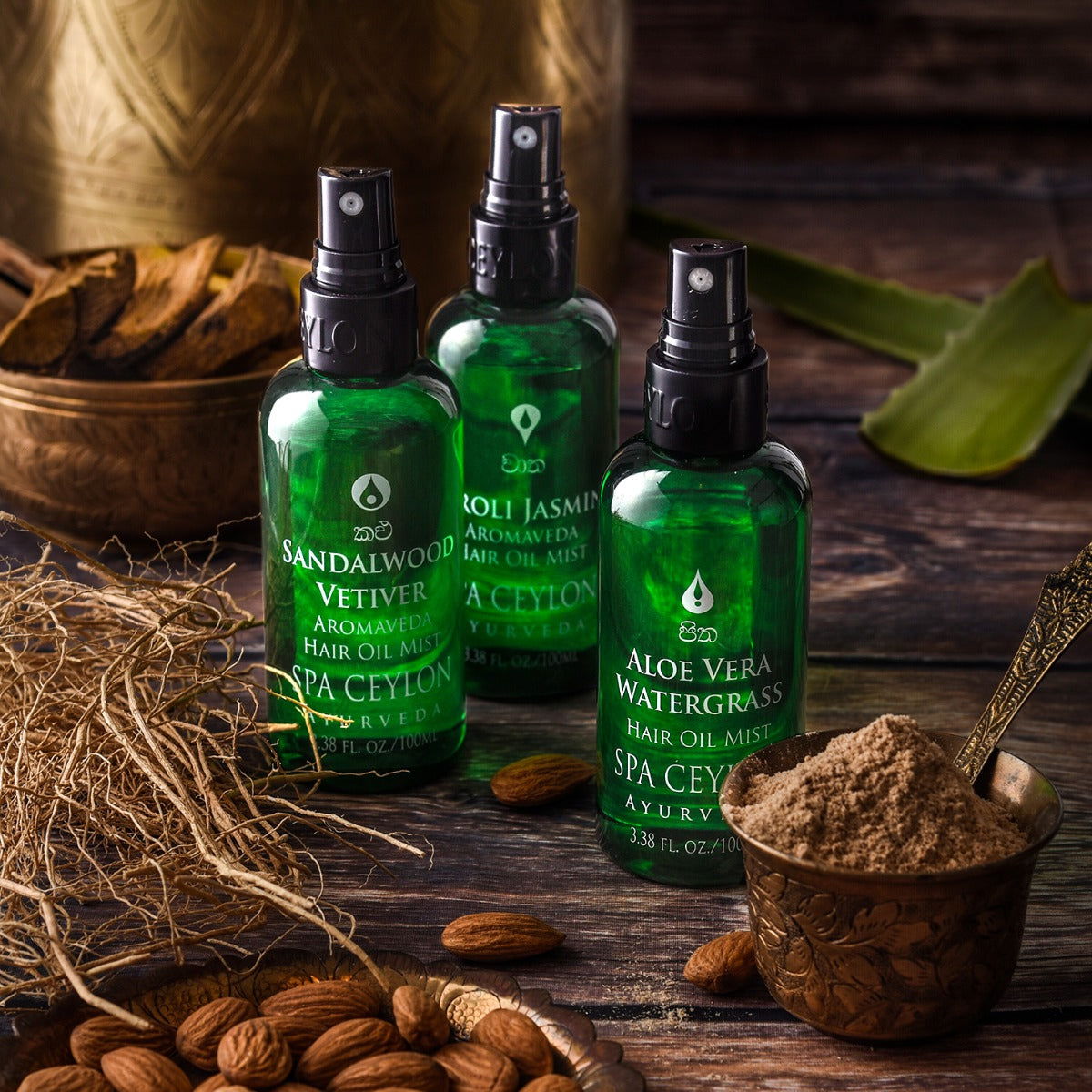 Sandalwood Vetiver - Hair Oil Mist 100ml - Spa Ceylon Sri Lanka
