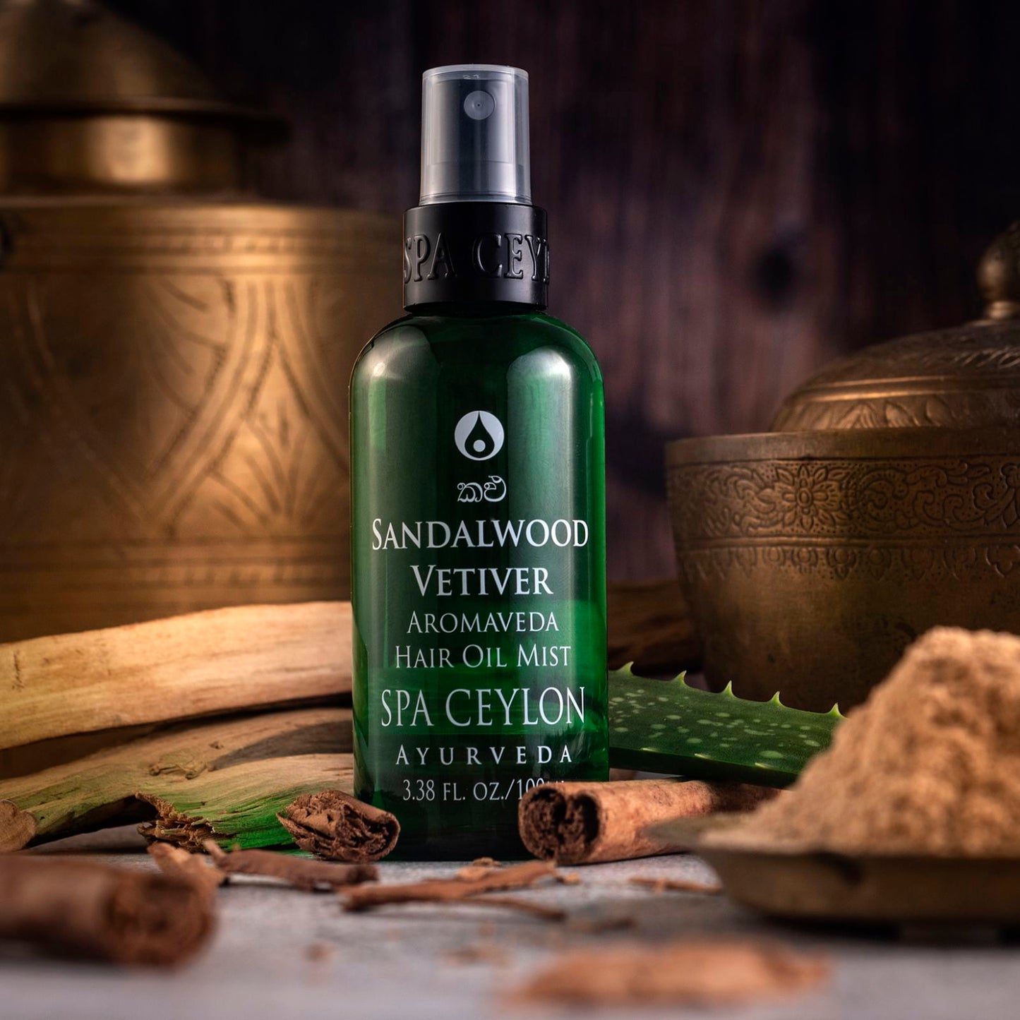 Sandalwood Vetiver - Hair Oil Mist 100ml - Spa Ceylon Sri Lanka