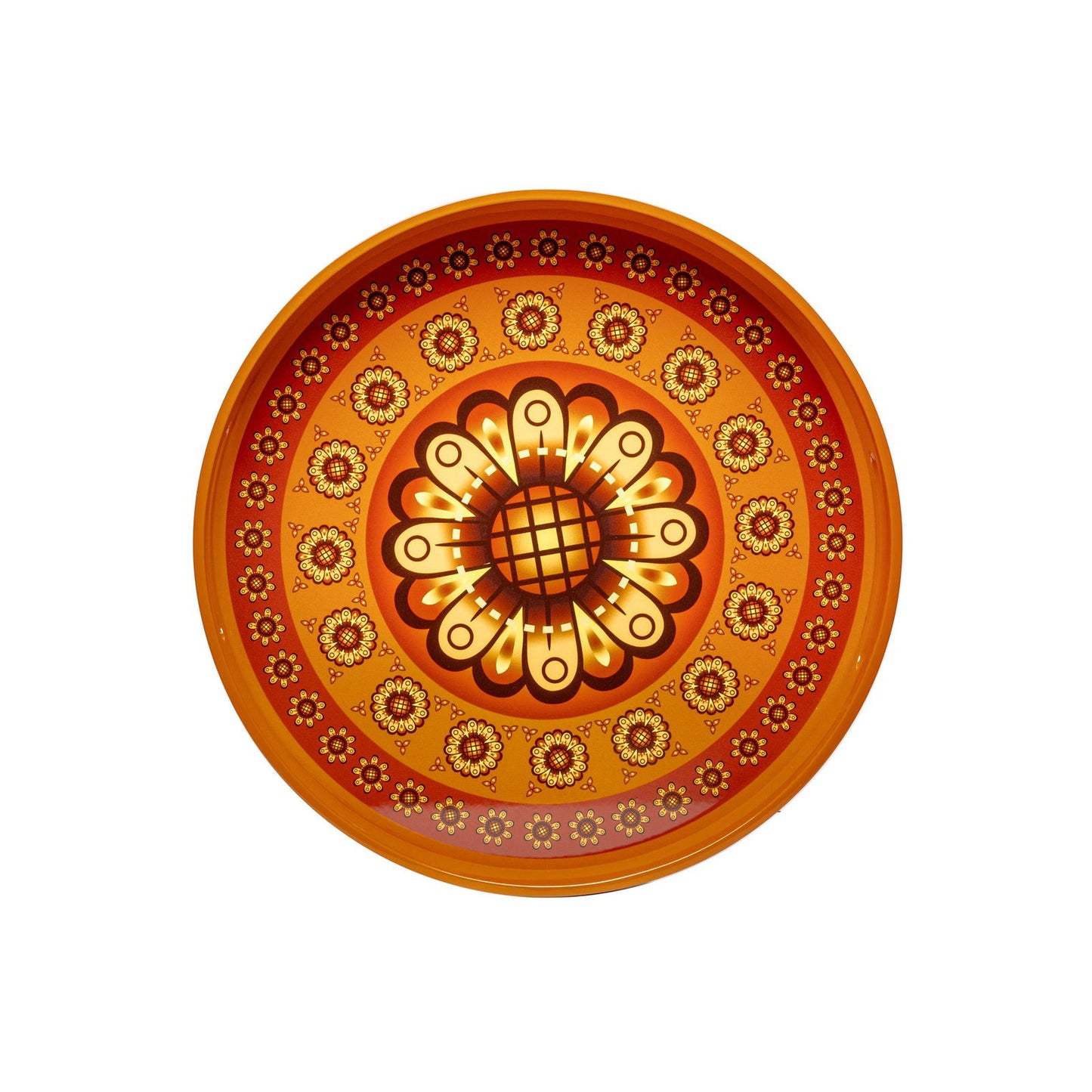 Sensual Sandalwood Lacquerware Circle Tray A 35cmD x 5.5cmH - Spa Ceylon Sri Lanka