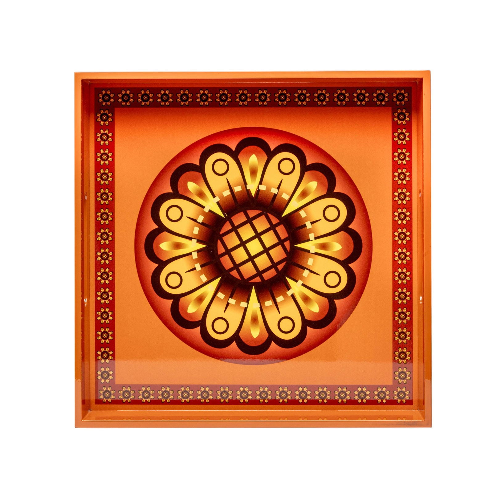 Sensual Sandalwood Lacquerware Square Tray A 30cmL x 30cmW x 5.5cmH - Spa Ceylon Sri Lanka