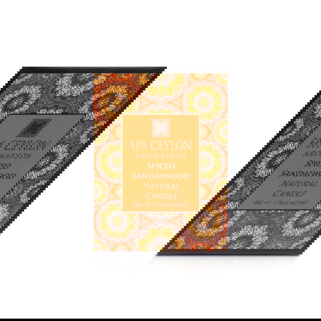 Spiced Sandalwood - Natural Candle 50g - Spa Ceylon Sri Lanka