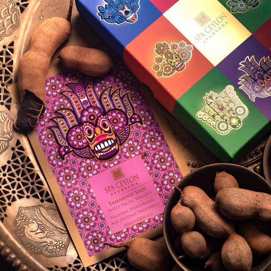 Tamarind Seed - Sheet Facial Masque - Natural Hyaluronic Age-Defence treatment - Spa Ceylon Sri Lanka