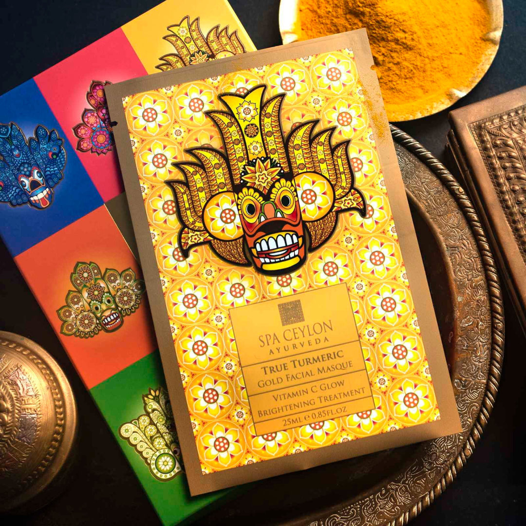 True Turmeric - Gold Facial Masque -Vitamin C Glow Brightening Treatment - Spa Ceylon Sri Lanka