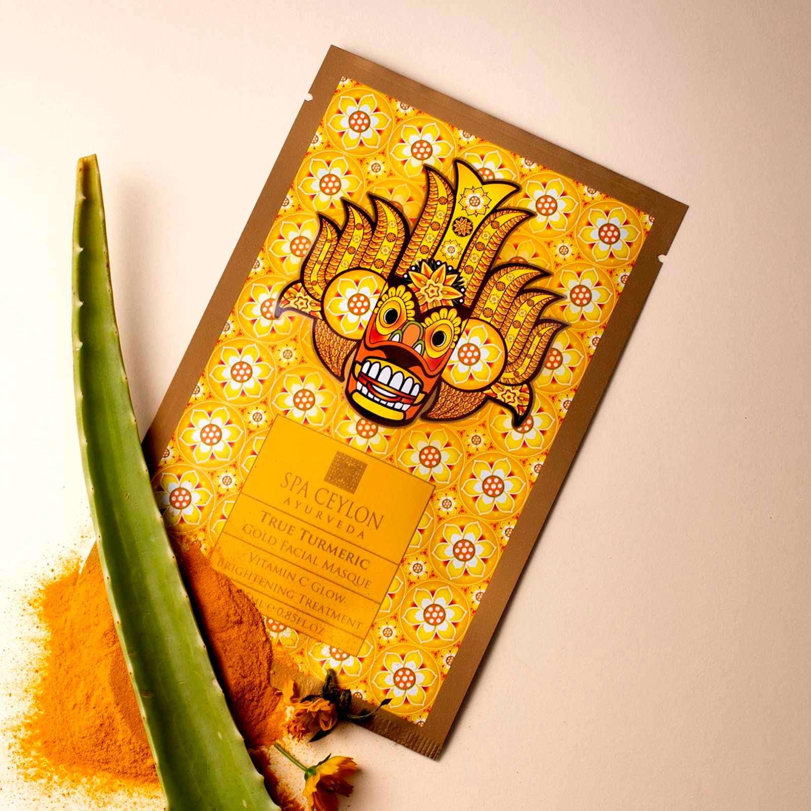True Turmeric - Gold Facial Masque -Vitamin C Glow Brightening Treatment - Spa Ceylon Sri Lanka