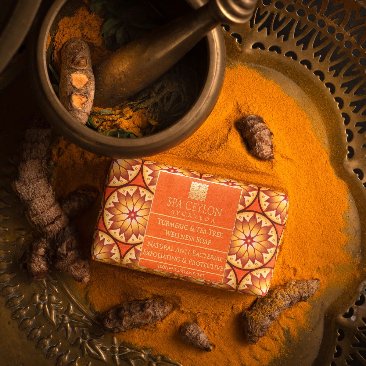 Turmeric & Tea Tree - Anti-Bacterial Exfoliating Wellness Soap 100g - Spa Ceylon Sri Lanka