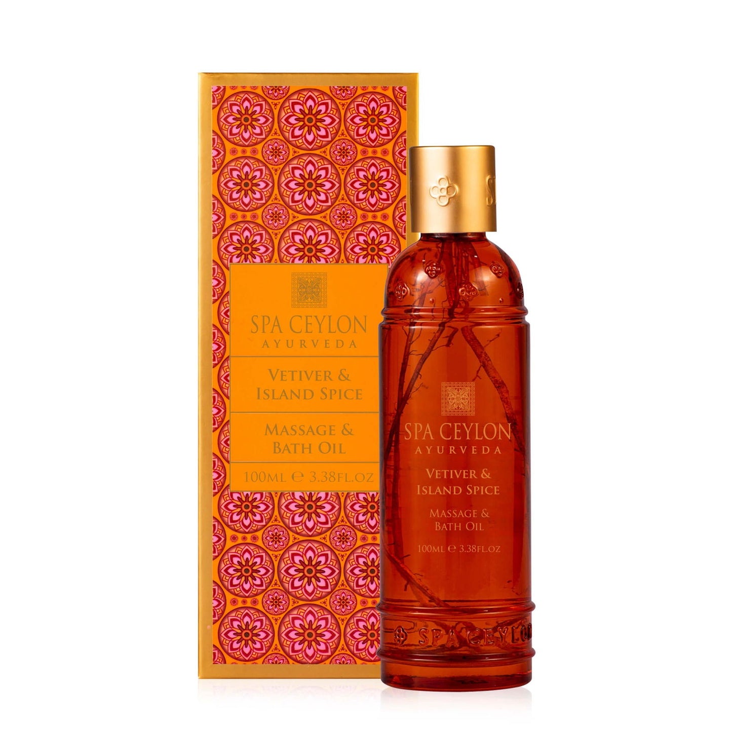 Vetiver & Island Spice - Massage & Bath Oil 100ml - Spa Ceylon Sri Lanka