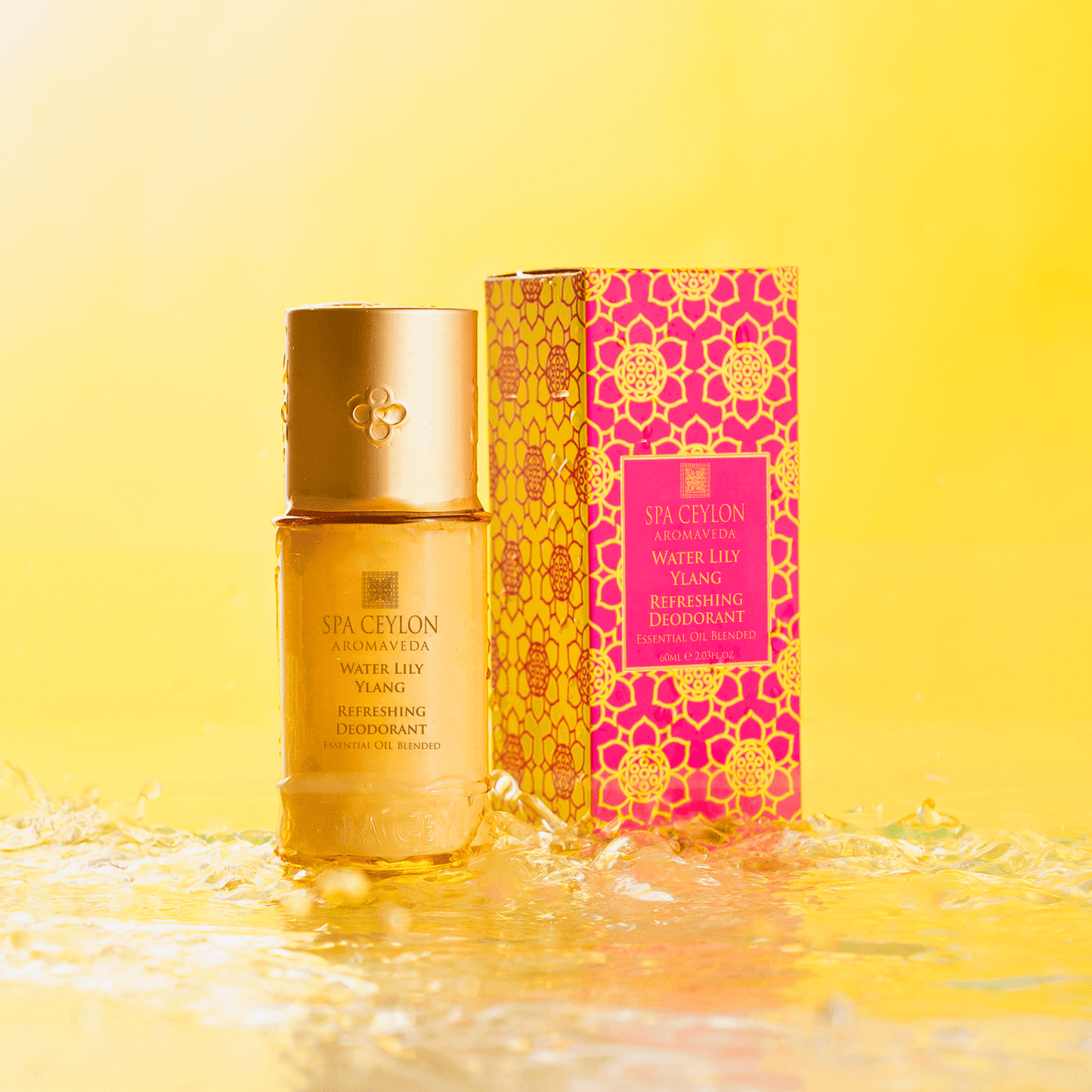 Water Lily Ylang - Eau De Ceylon - Refreshing Deodorant - 60ml - Spa Ceylon Sri Lanka
