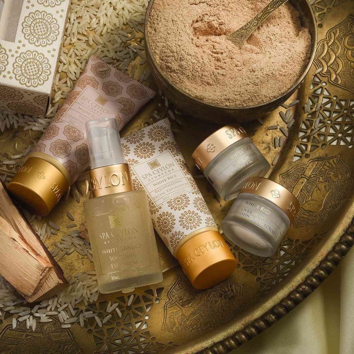 White Sandal Soothing Eye Serum Set - Spa Ceylon Sri Lanka