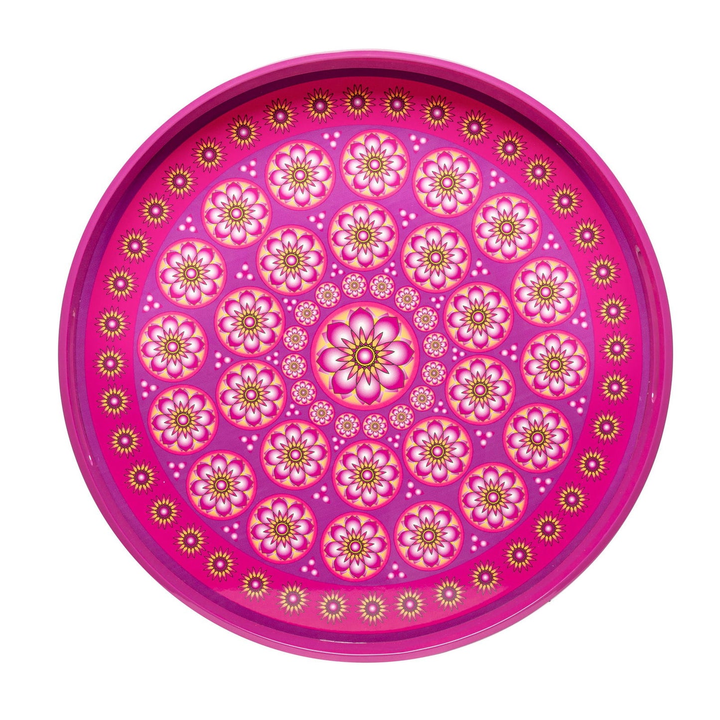 Ylang Lavender Lacquerware Circle Tray B 42cmD x 5.5cmH - Spa Ceylon Sri Lanka