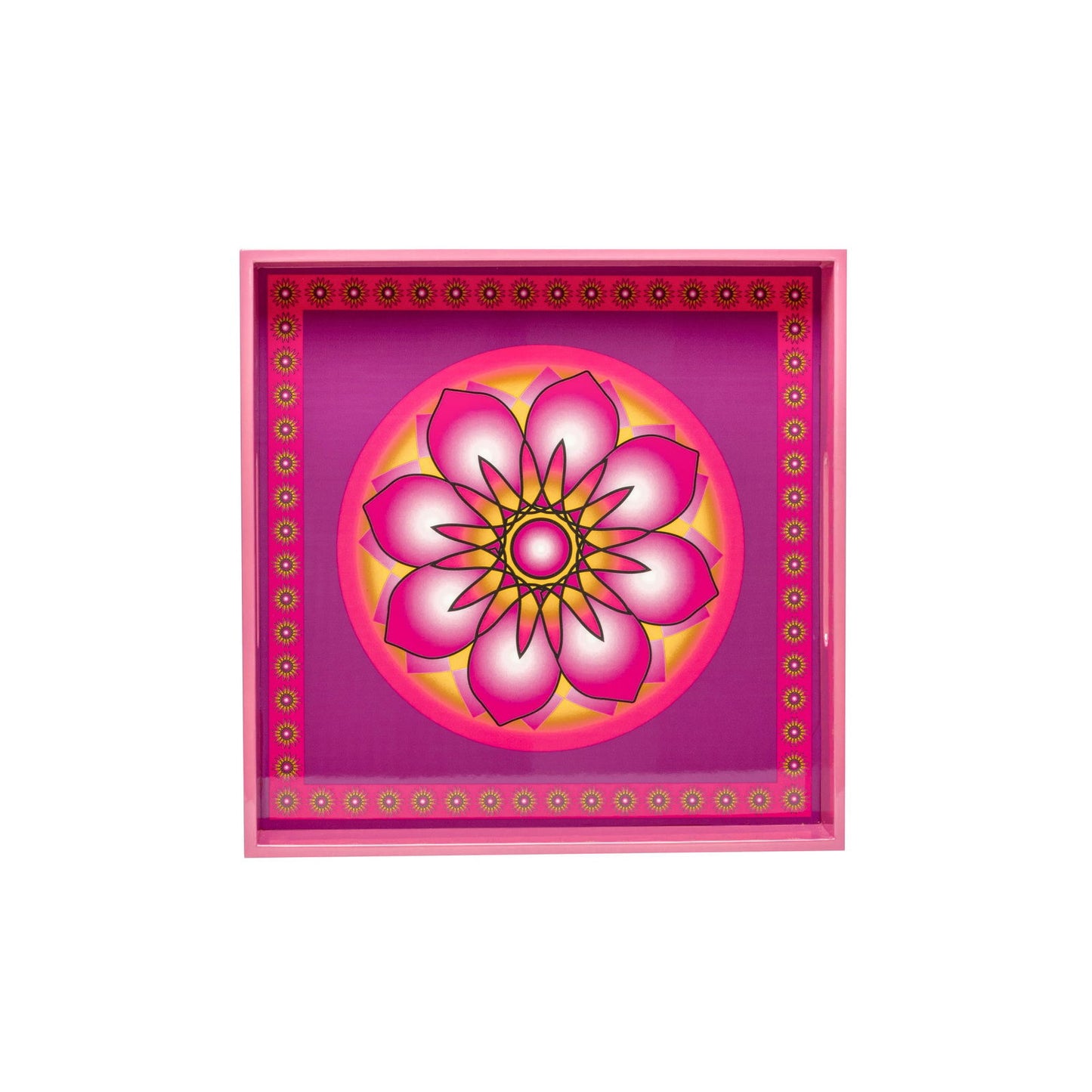 Ylang Lavender Lacquerware Square Tray A 30cmL x 30cmW x 5.5cmH - Spa Ceylon Sri Lanka