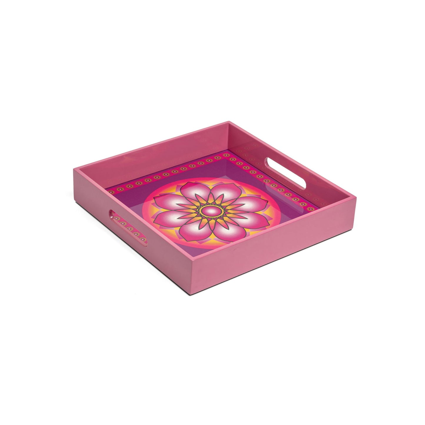 Ylang Lavender Lacquerware Square Tray A 30cmL x 30cmW x 5.5cmH - Spa Ceylon Sri Lanka
