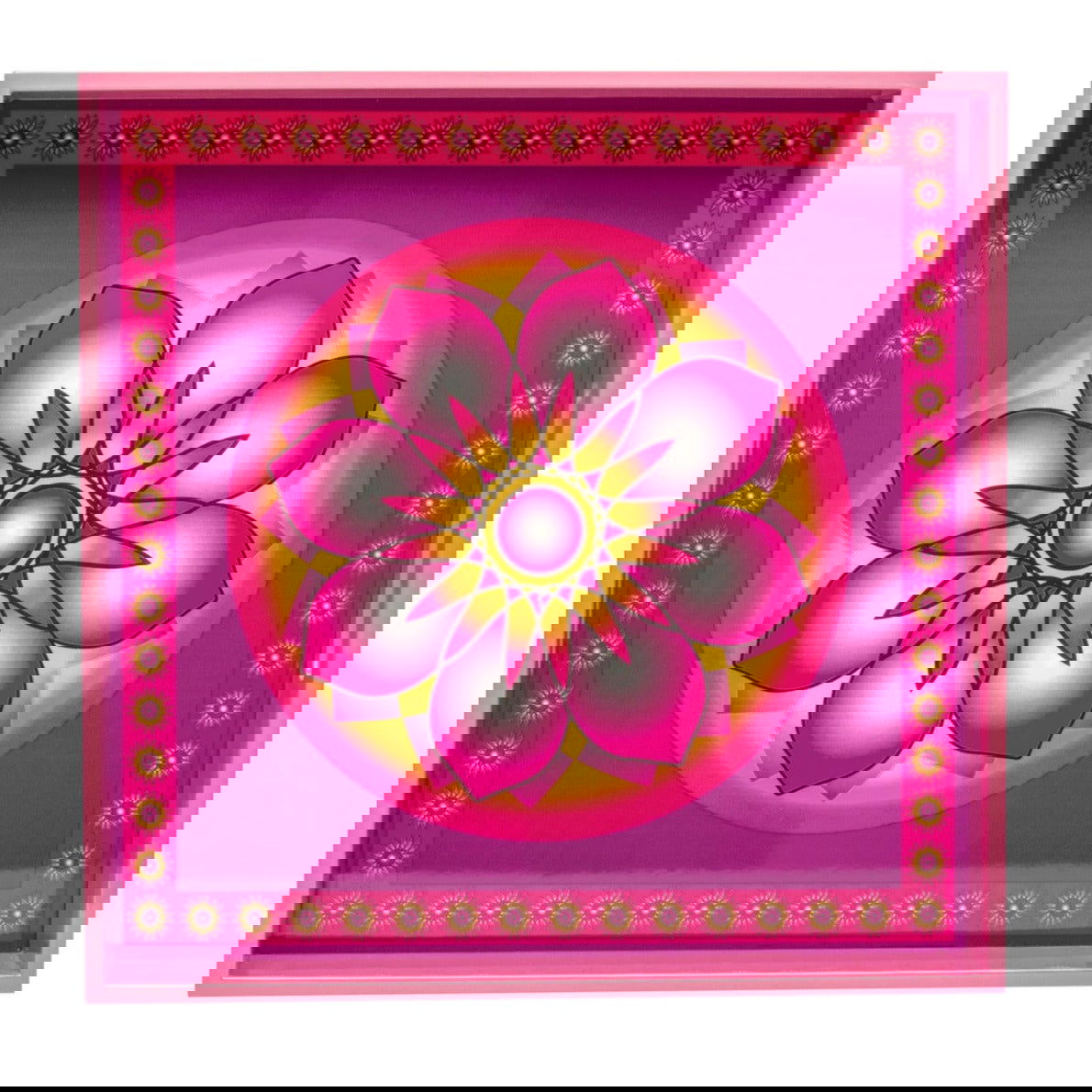 Ylang Lavender Lacquerware Square Tray A 45cmL x 45cmW x 5.5cmH - Spa Ceylon Sri Lanka