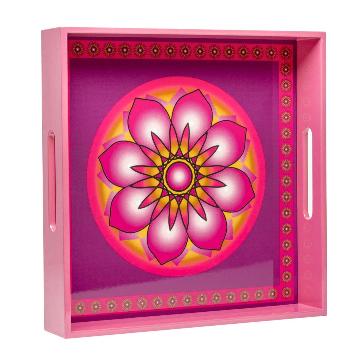 Ylang Lavender Lacquerware Square Tray A 45cmL x 45cmW x 5.5cmH - Spa Ceylon Sri Lanka