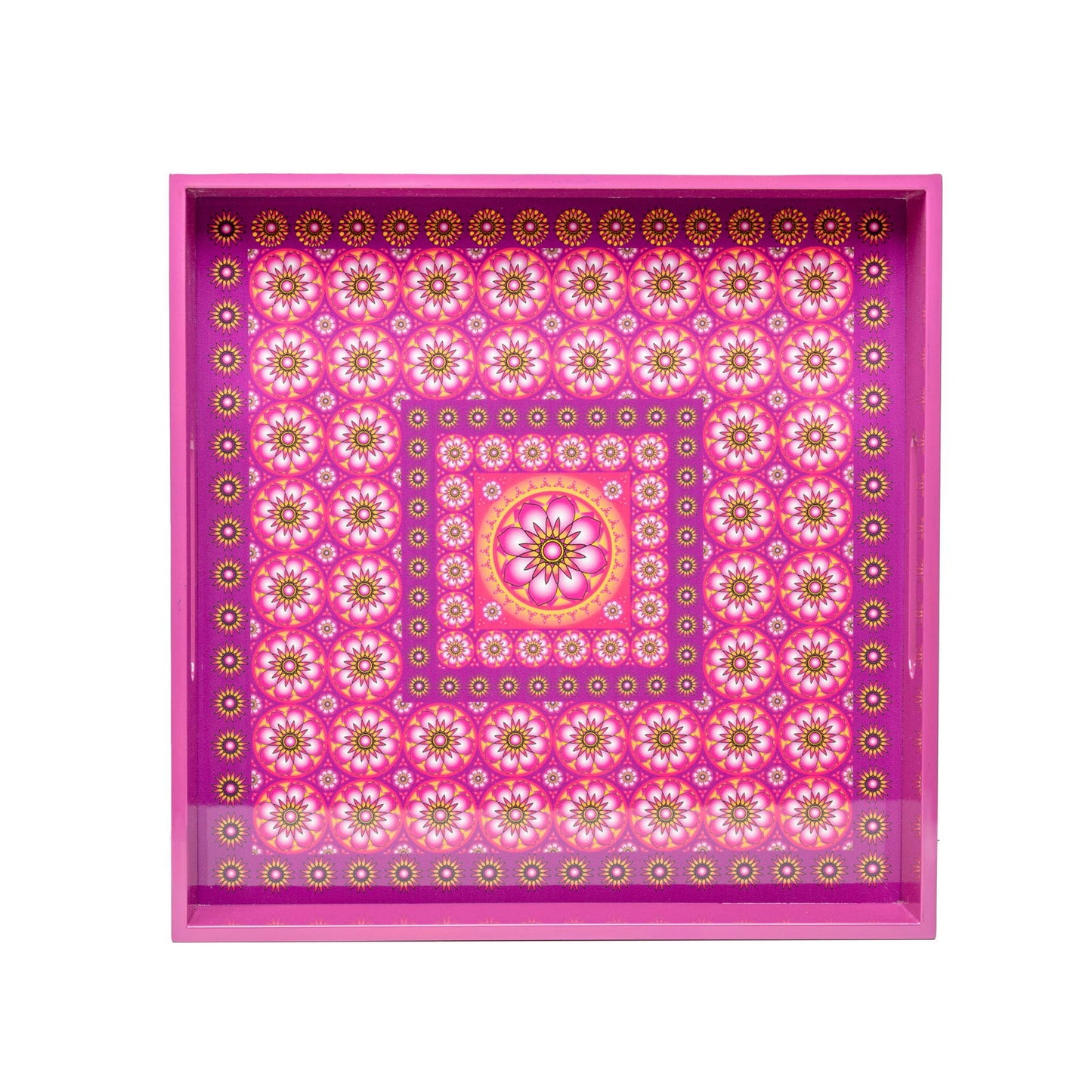 Ylang Lavender Lacquerware Square Tray B 30cmL x 30cmW x 5.5cmH - Spa Ceylon Sri Lanka