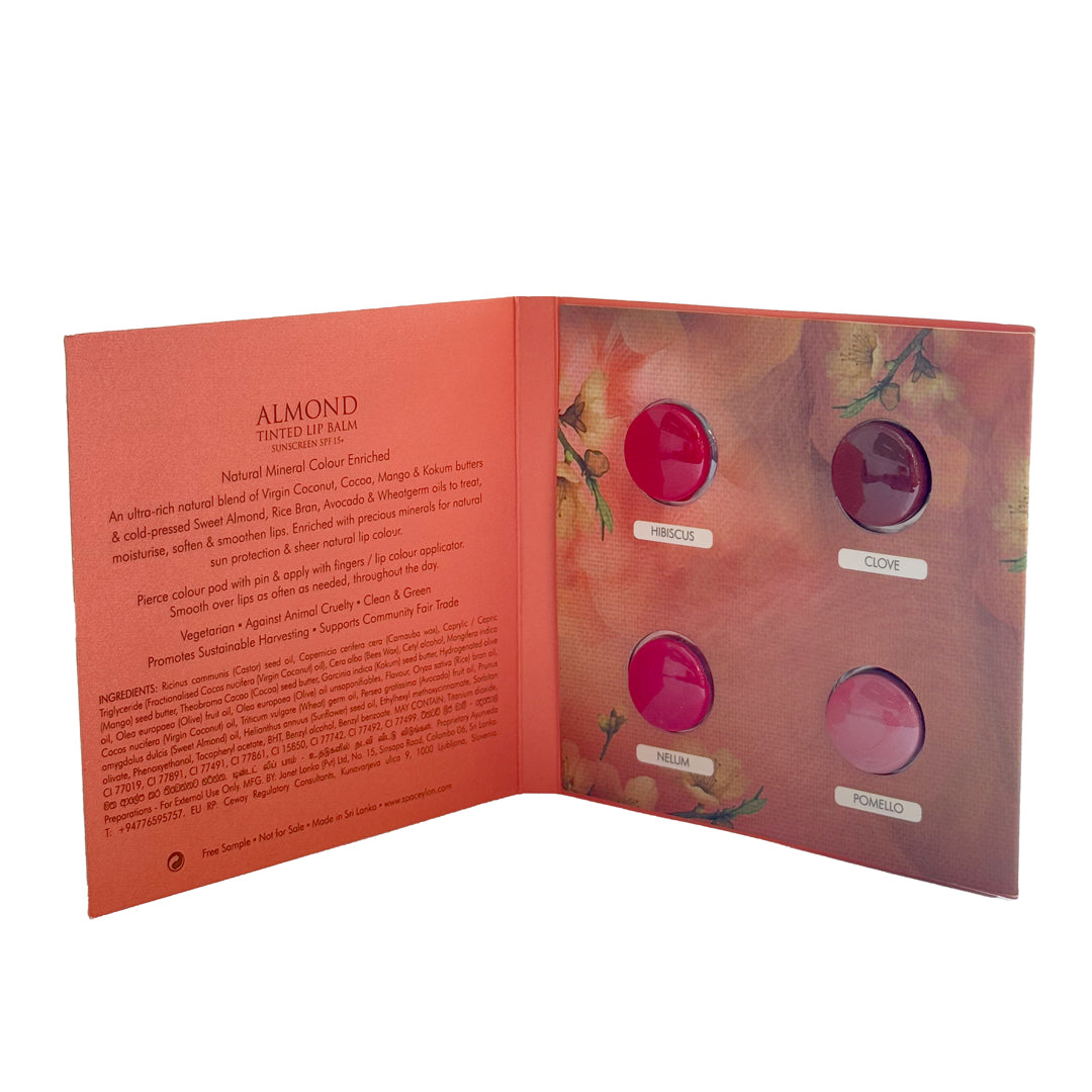 Tinted Lip Balm Sampler - Hibiscus, Clove, Nelum & Pomello