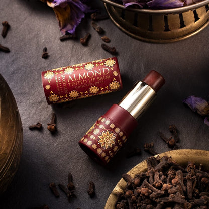 Almond Tinted Lip Balm - Clove SPF15+ - Spa Ceylon Sri Lanka