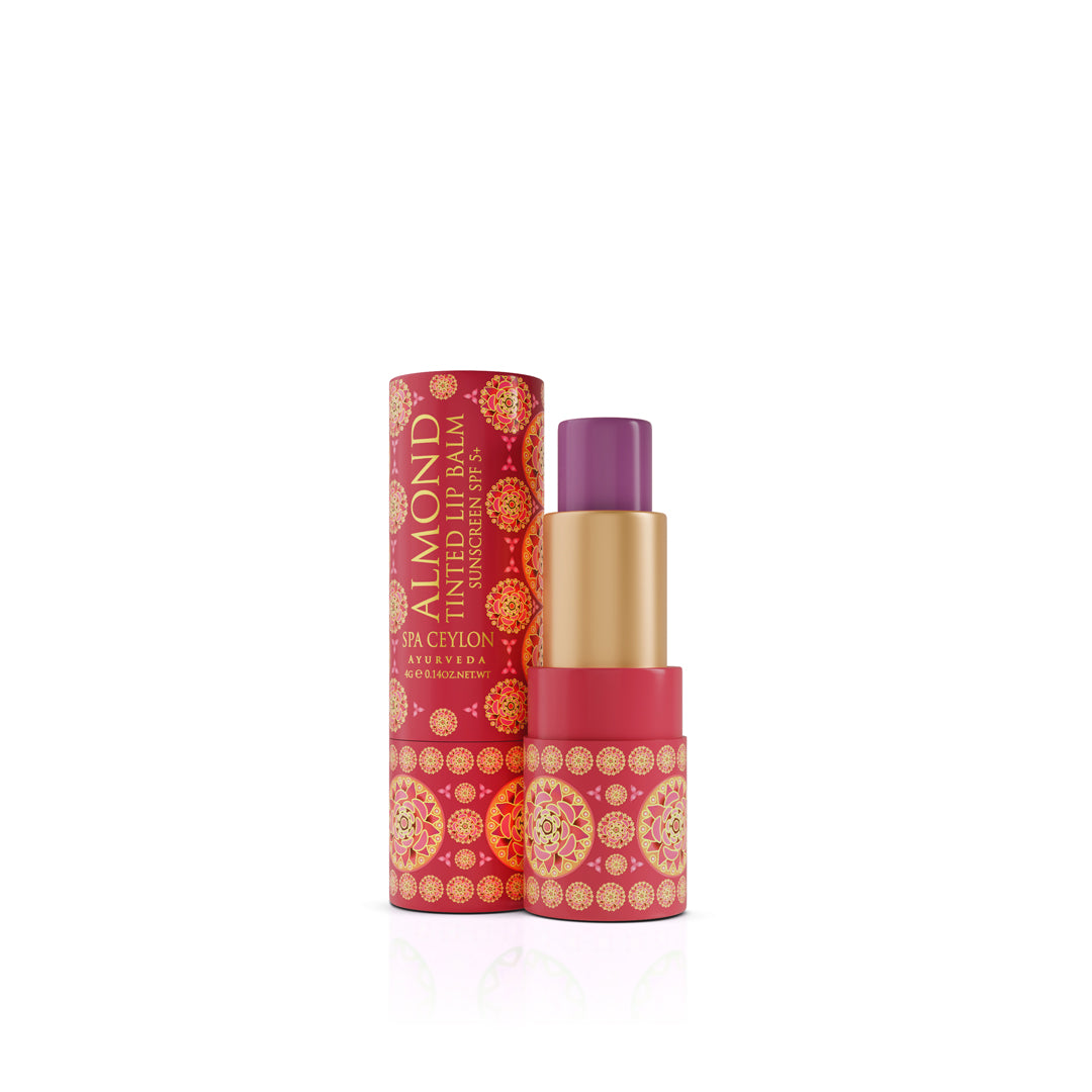 Almond Tinted Lip Balm - Damson SPF 15+